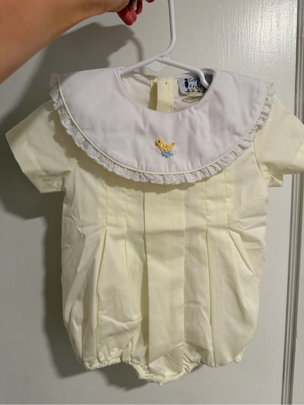 Baby Yellow Bubble with hand stitched duck